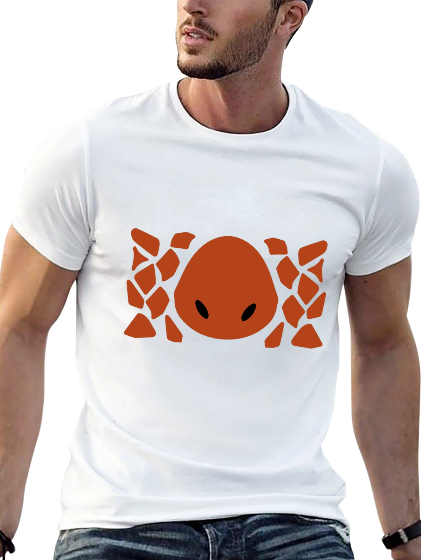 Abstract Geometric Graphic Print Crew Neck T-Shirt