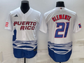 Men's 2023 World Baseball Classic #21 Roberto Clemente Puerto Rico White Jerseys