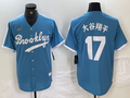 Men's Los Angeles Dodgers Shohei Ohtani #17 Light Blue Cooperstown Collection Player Jerseys