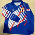 1993 Japan Home Blue Retro Long Sleeve Soccer Jersey Item NO.: 2153826 Front