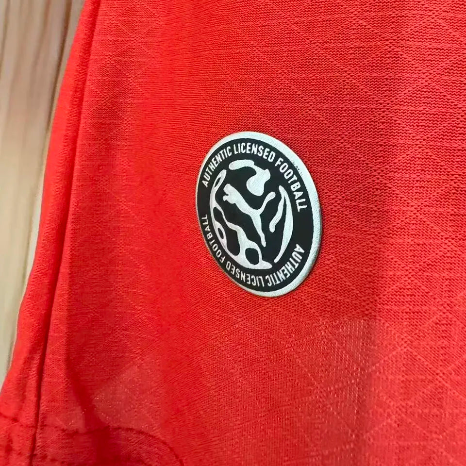 2026/27 Austria Home Red Player Version Soccer Jersey Detail 4