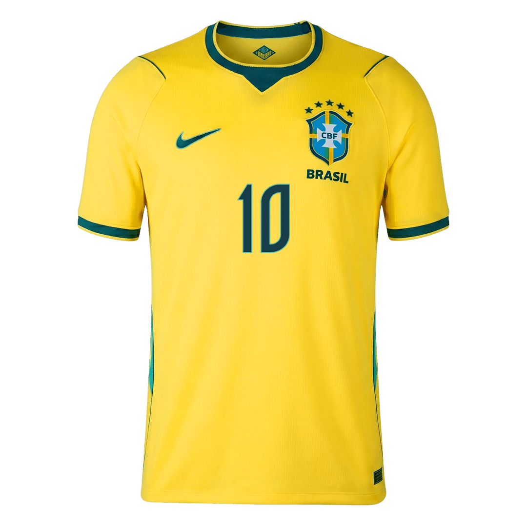 NEYMAR JR. #10 Brazil Home Soccer Jersey World Cup 2026 Yellow Back