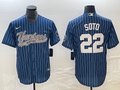 Men's New York Yankees Juan Soto #22 Blue Player Jerseys Joint Edition