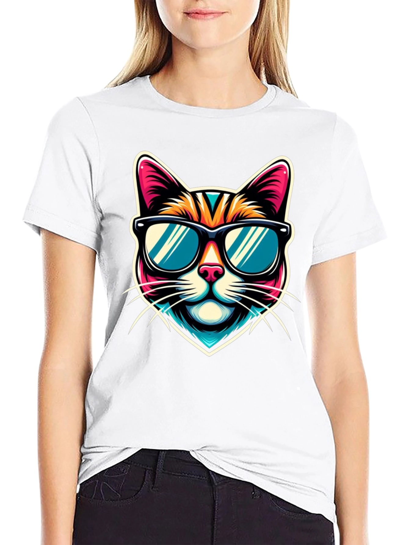 Cool Cat Graphic Tee - Mens Black T-Shirt