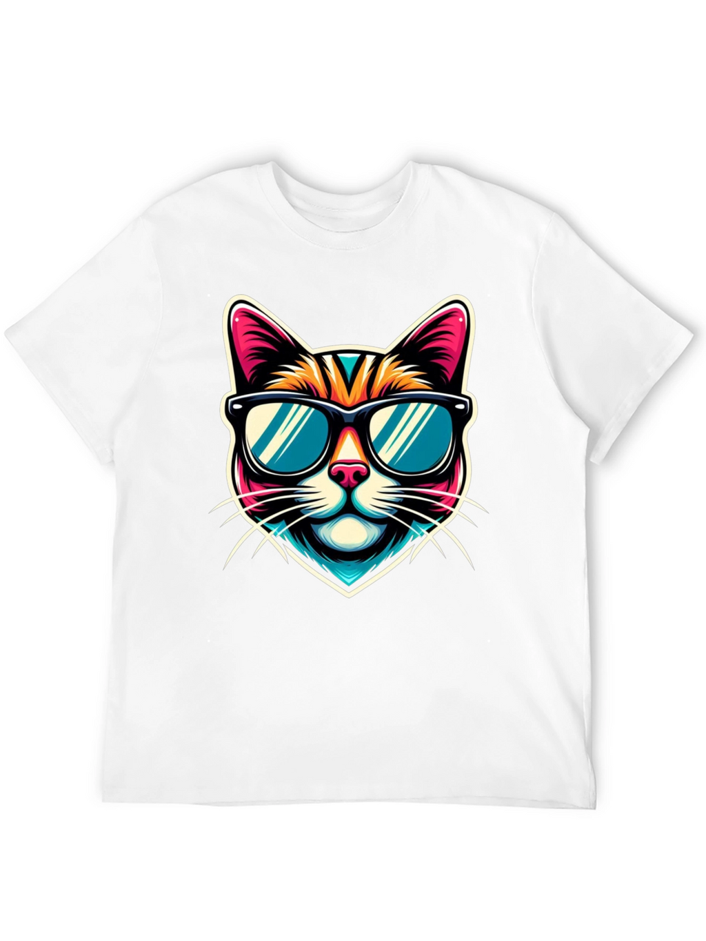 Cool Cat Graphic Tee - Mens Black T-Shirt