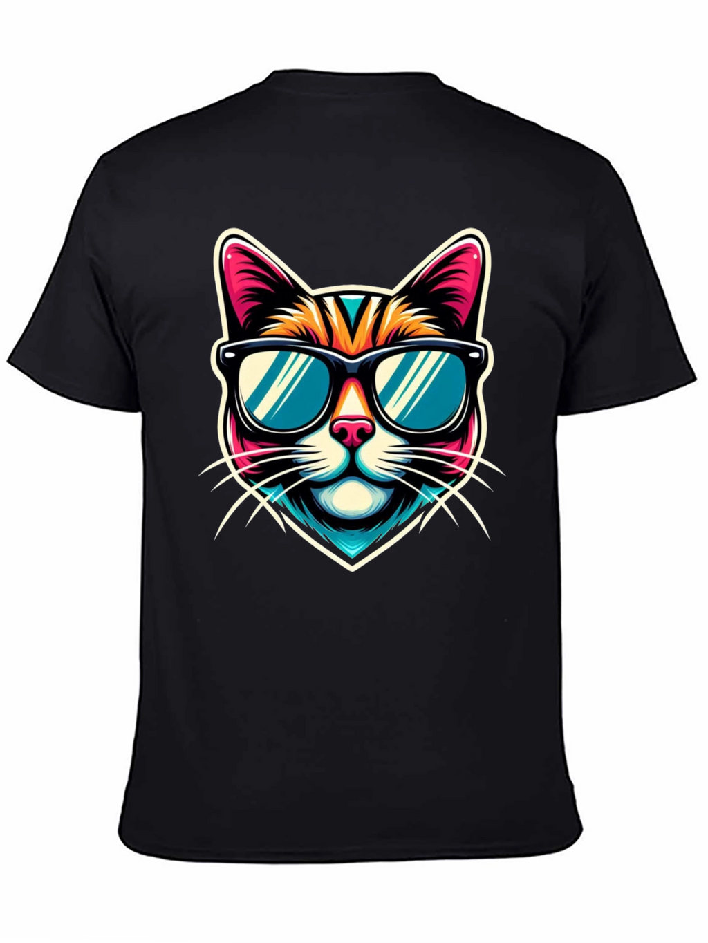 Cool Cat Graphic Tee - Mens Black T-Shirt