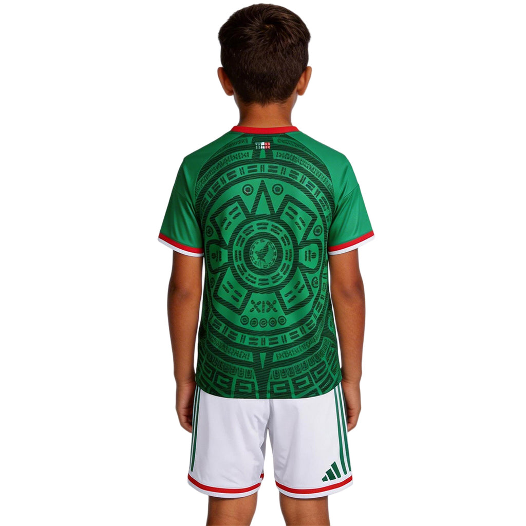 Kids Mexico Home Jersey Kit World Cup 2026 Back