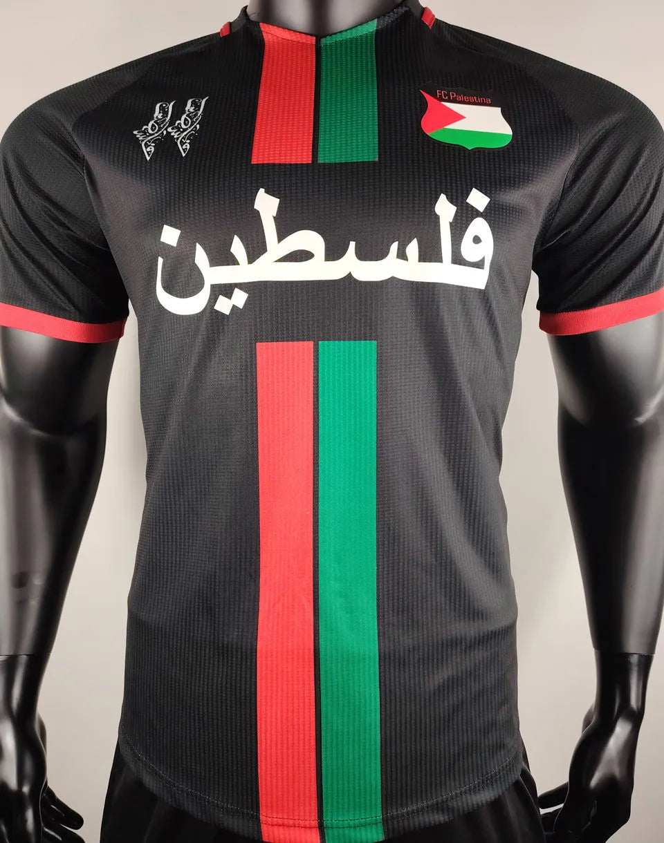 2024/25 Palestine White Fans Soccer Jersey Detail 3
