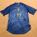 2004 Italy Home Blue Retro Soccer Jersey Front
