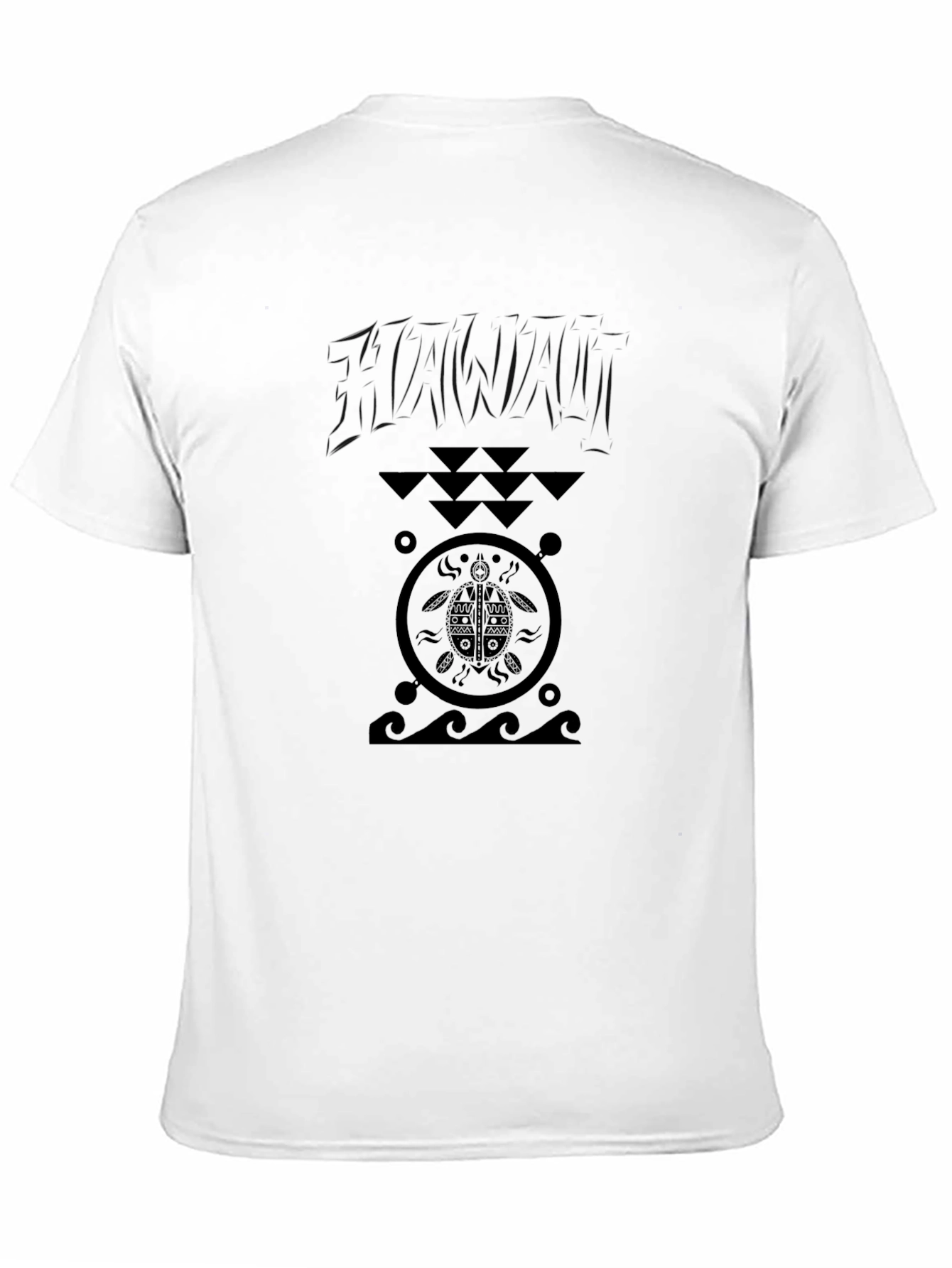 Tribal Turtle Graphic T-Shirt - Black