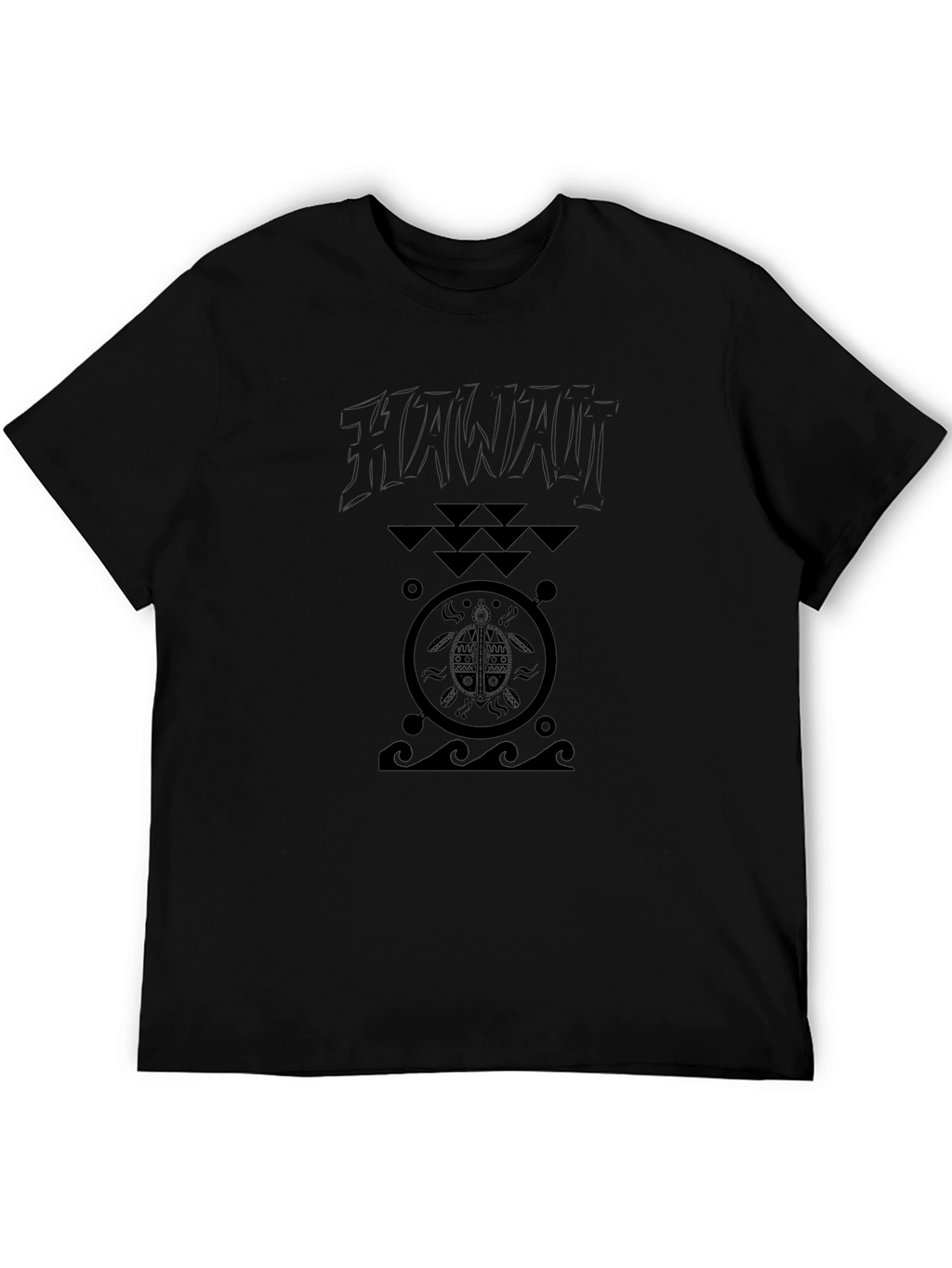 Tribal Turtle Graphic T-Shirt - Black