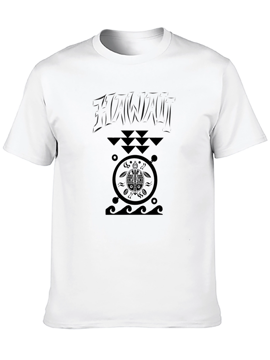 Tribal Turtle Graphic T-Shirt - Black