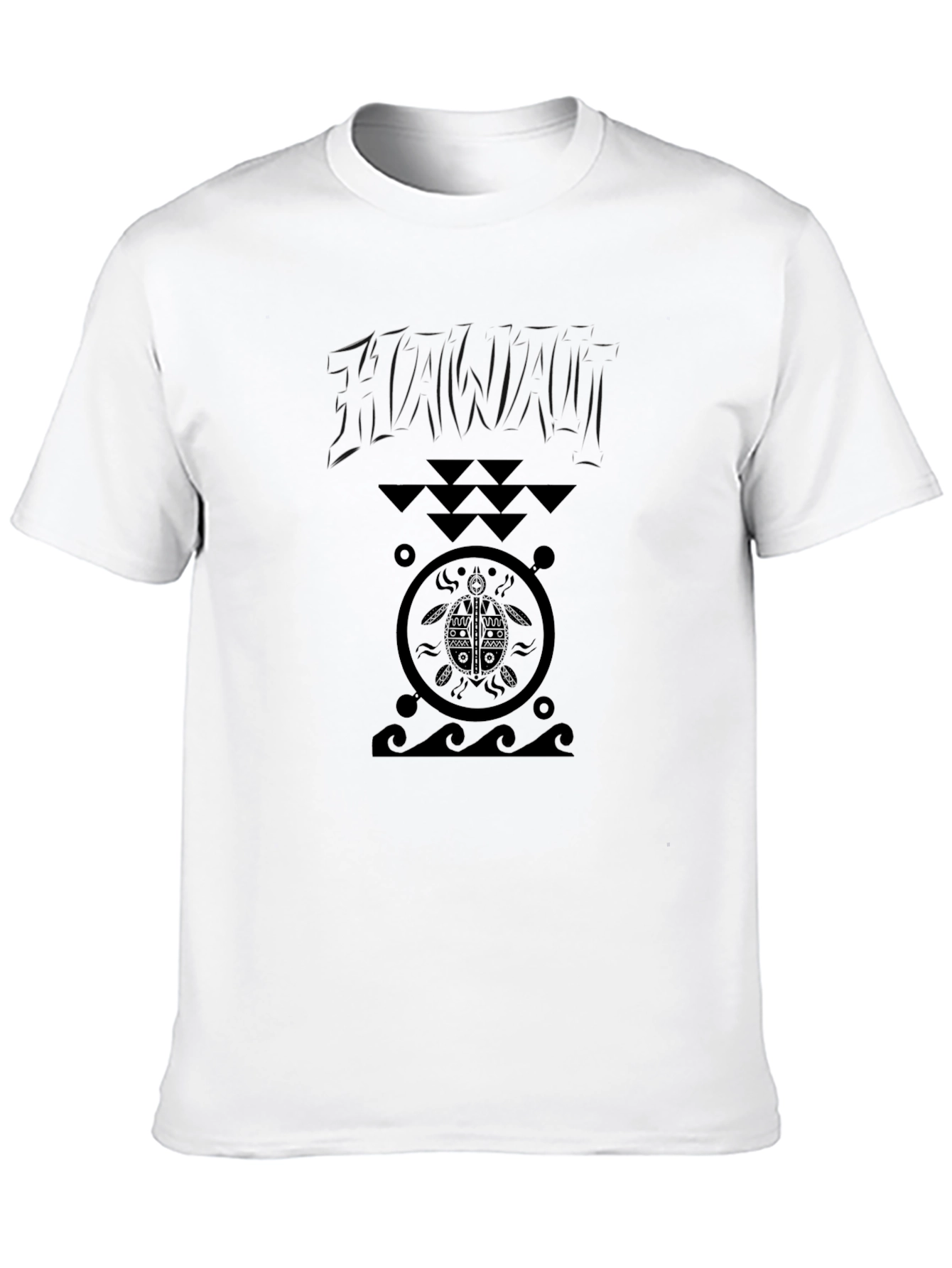 Tribal Turtle Graphic T-Shirt - Black