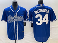 Men's Los Angeles Dodgers Fernando Valenzuela #34 Royal Player Jerseys Joint Edition