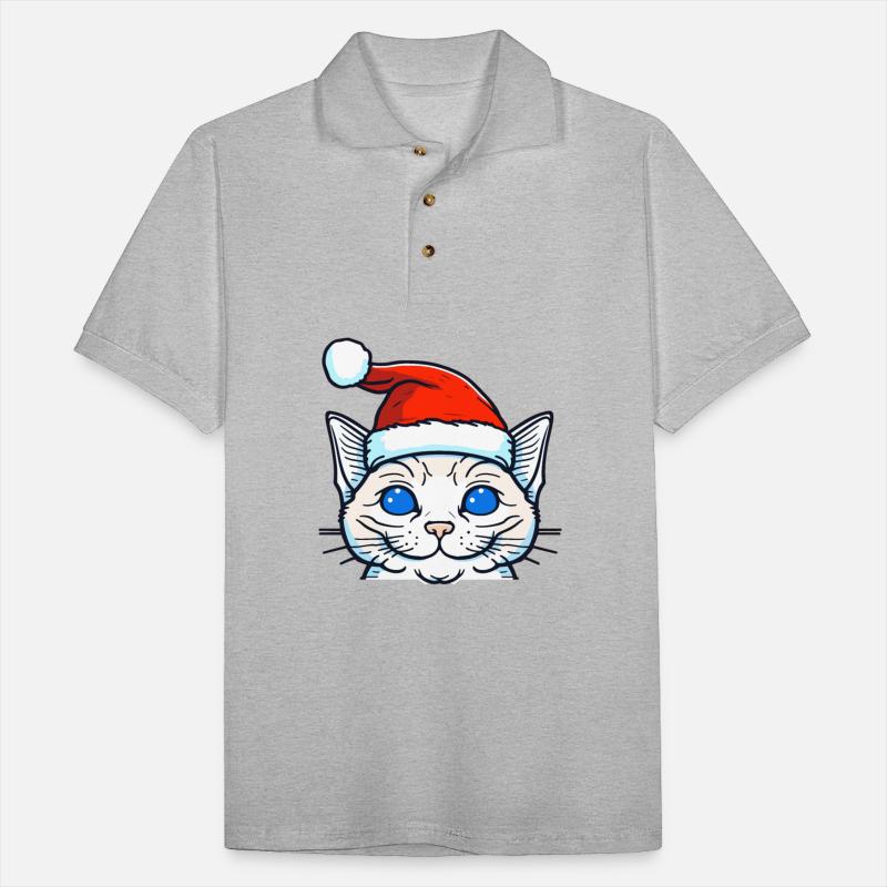 Beautiful cat wearing Christmas hat