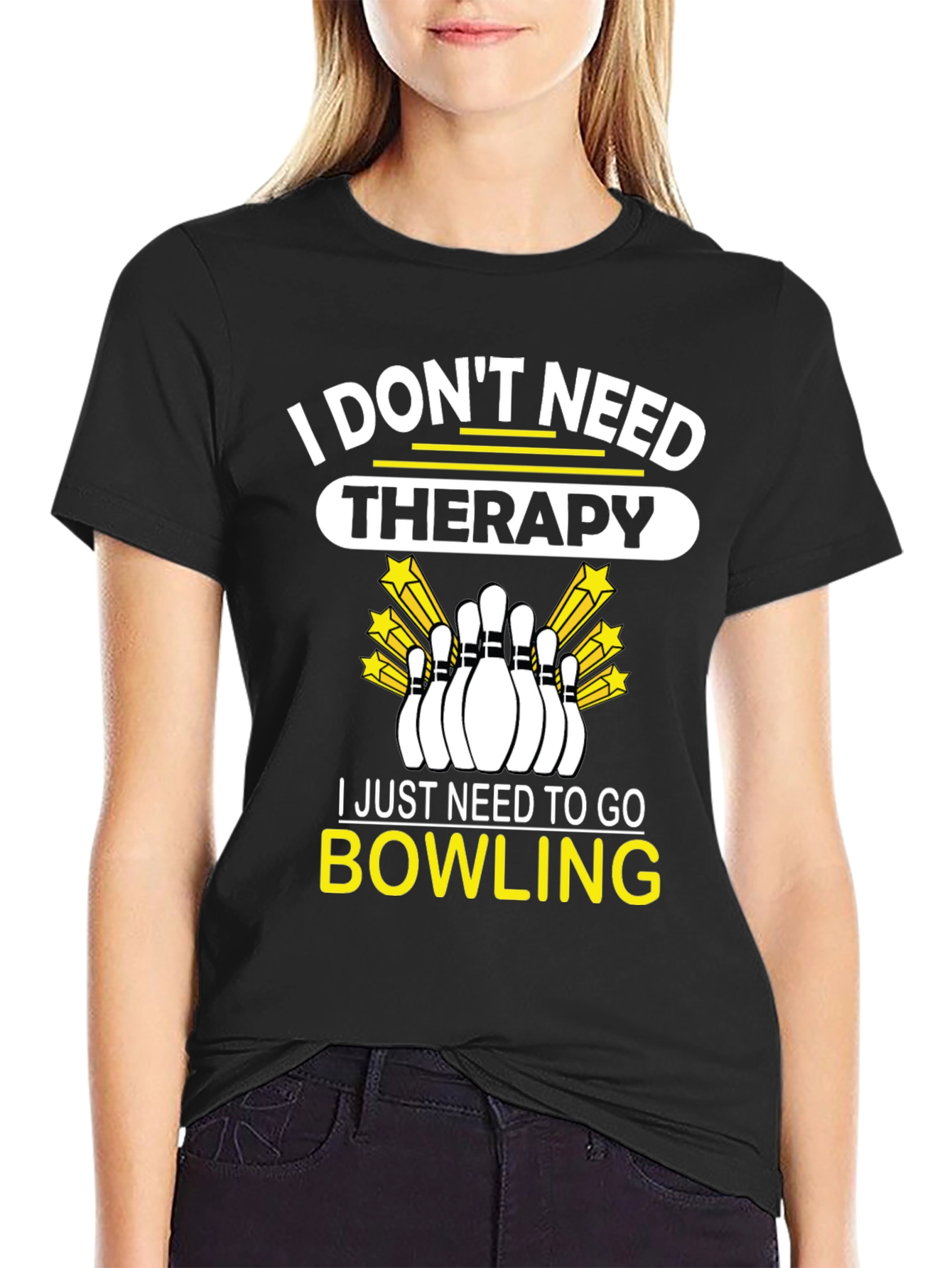 Bowling Therapy Graphic T-Shirt