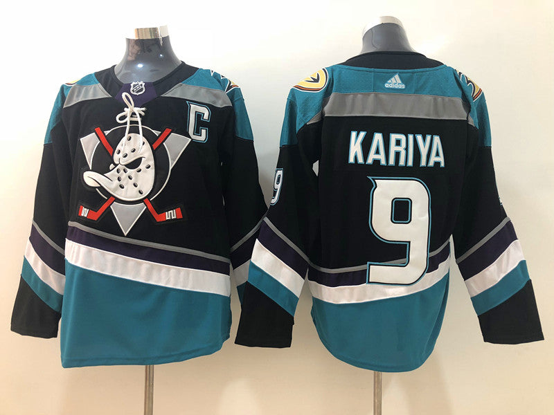 Men's Anaheim Ducks Paul Kariya #9 Black Breakaway Jerseys