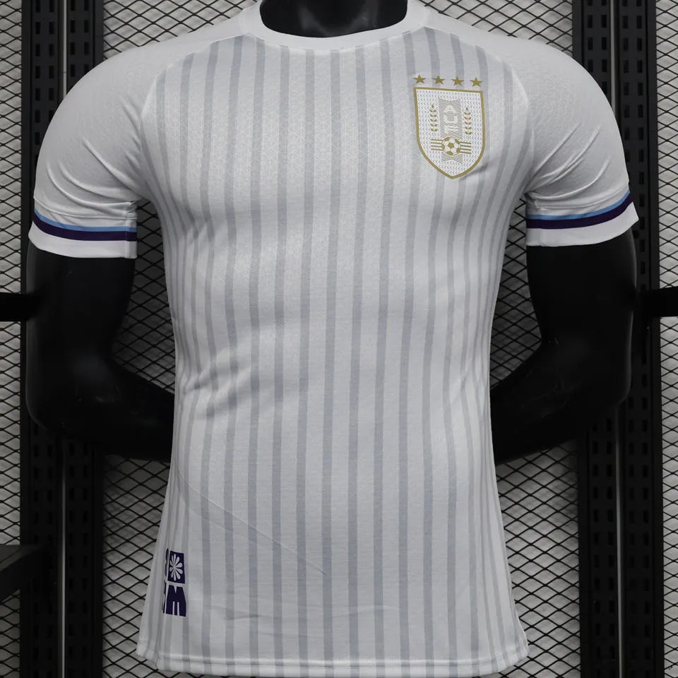 2024/25 Uruguay Away White Player Version Soccer Jersey 乌拉圭 Front