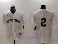Men's New York Yankees Derek Jeter #2 White Player Name Jerseys