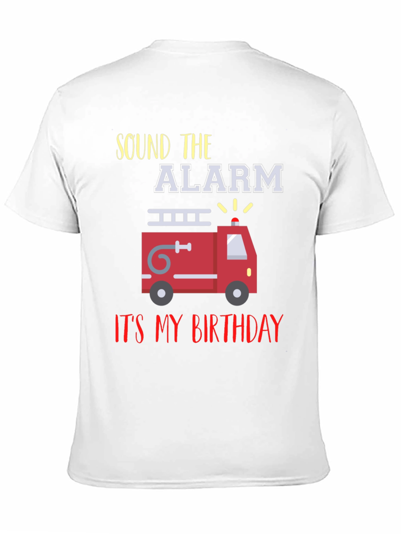 Fire Truck Birthday T-Shirt - Sound the Alarm!