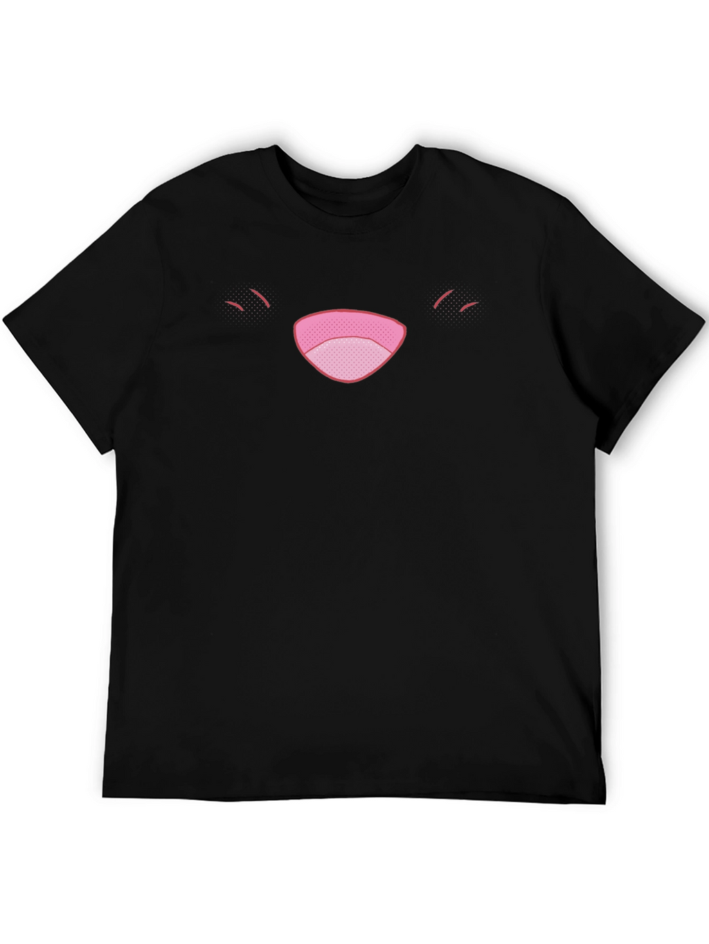 Funny Face Graphic Tee - Black Cotton Comfort