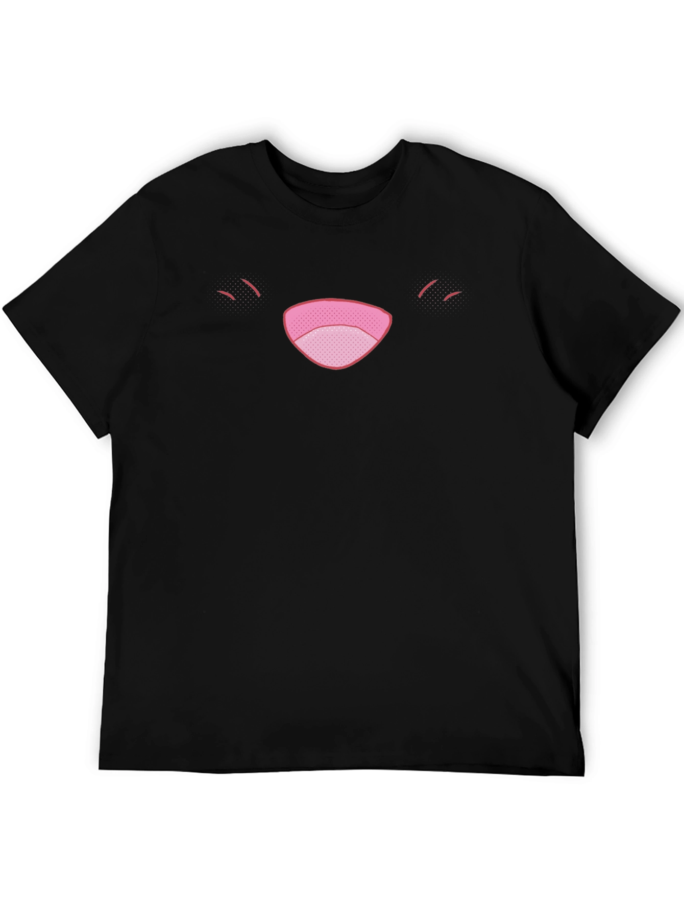 Funny Face Graphic Tee - Black Cotton Comfort