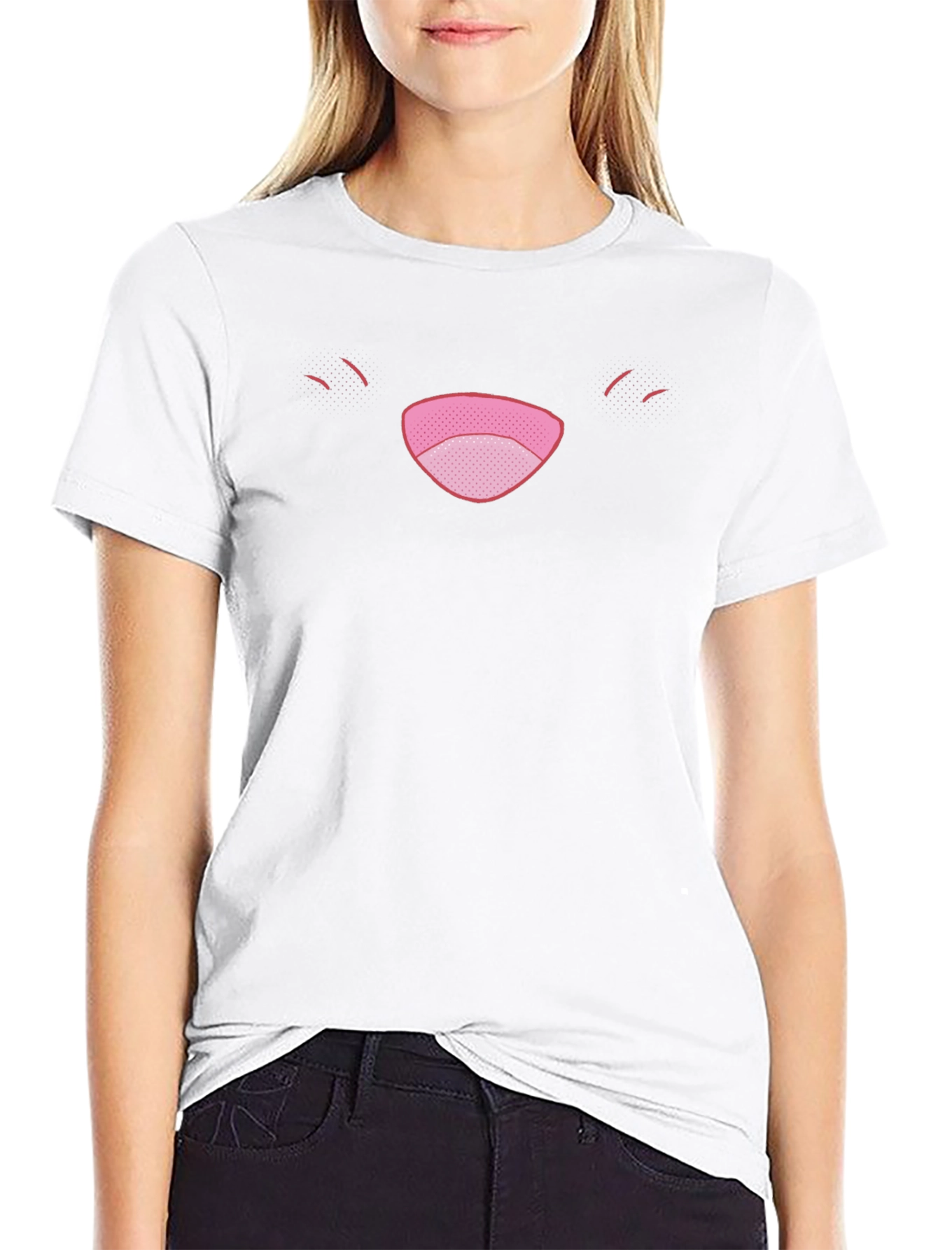 Funny Face Graphic Tee - Black Cotton Comfort