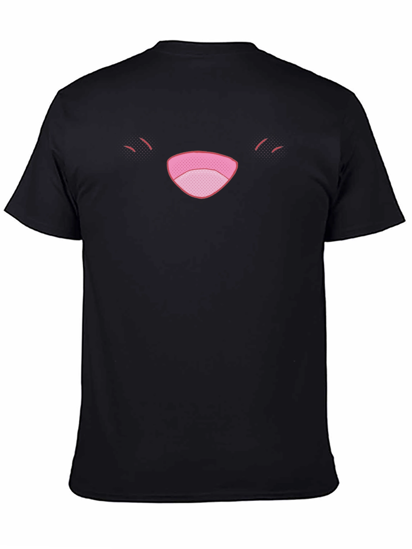Funny Face Graphic Tee - Black Cotton Comfort
