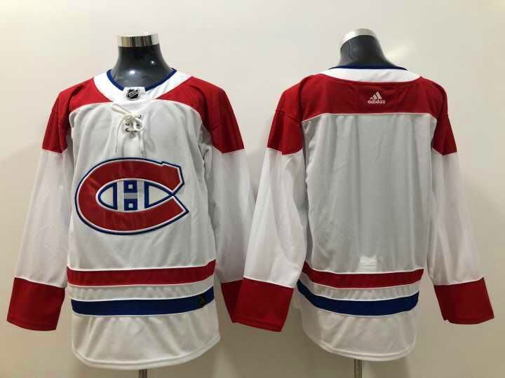 Men's Montreal Canadiens White Breakaway Away Blank Jerseys