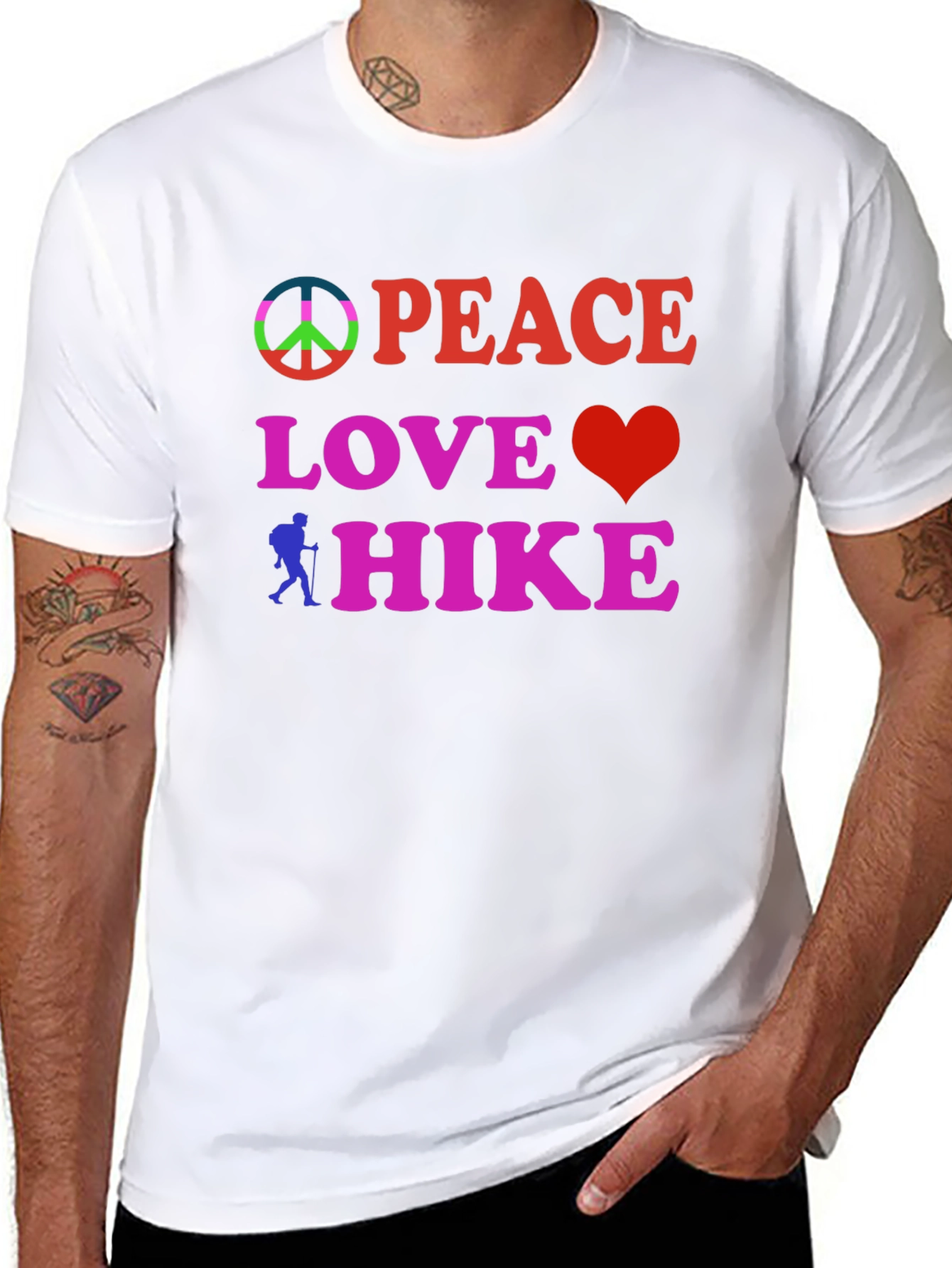 Peace Love Hike Black T-Shirt