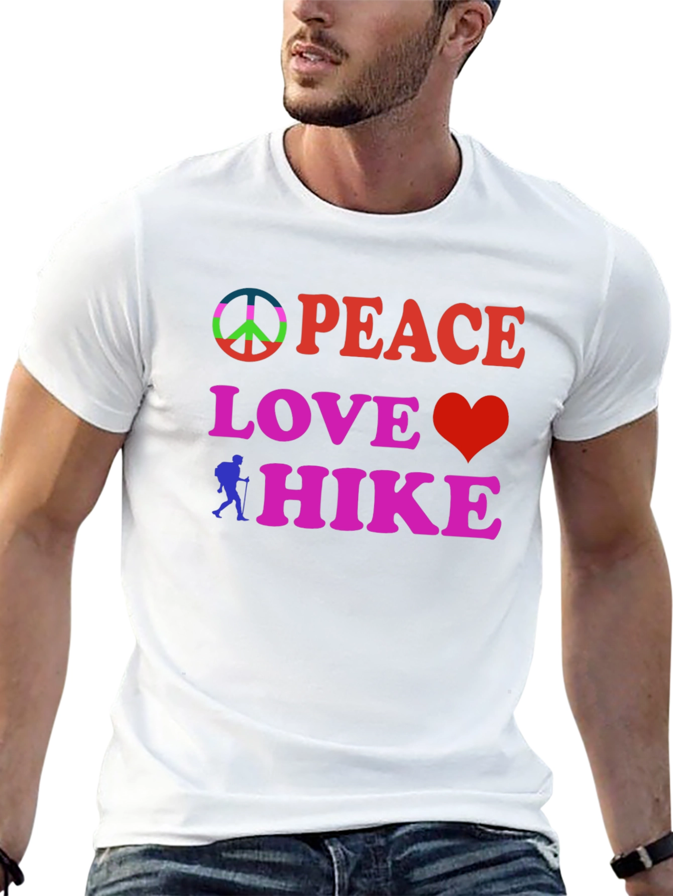 Peace Love Hike Black T-Shirt