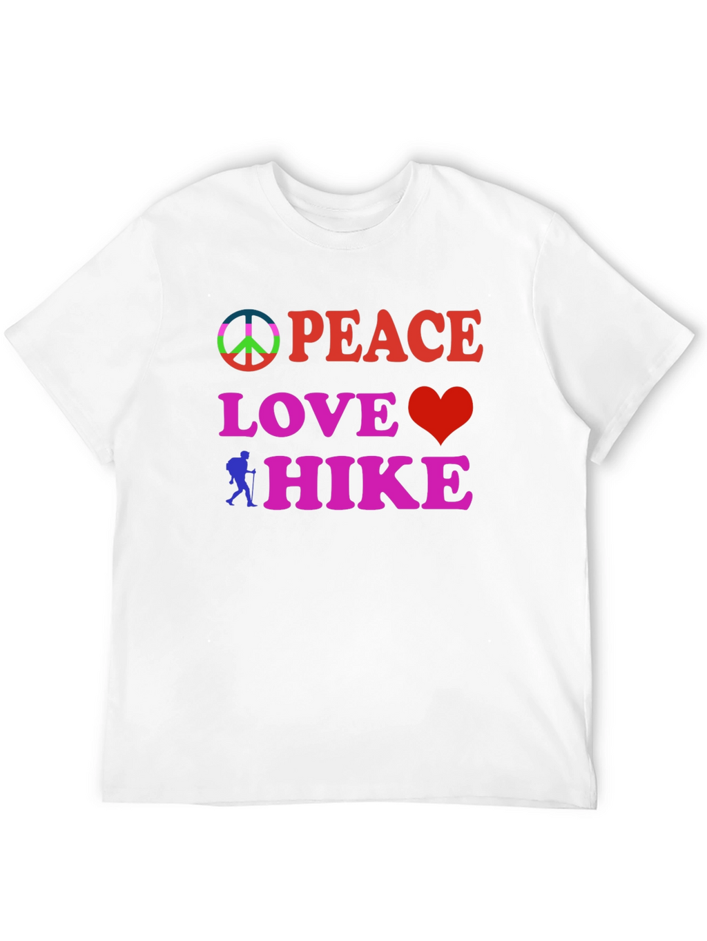 Peace Love Hike Black T-Shirt