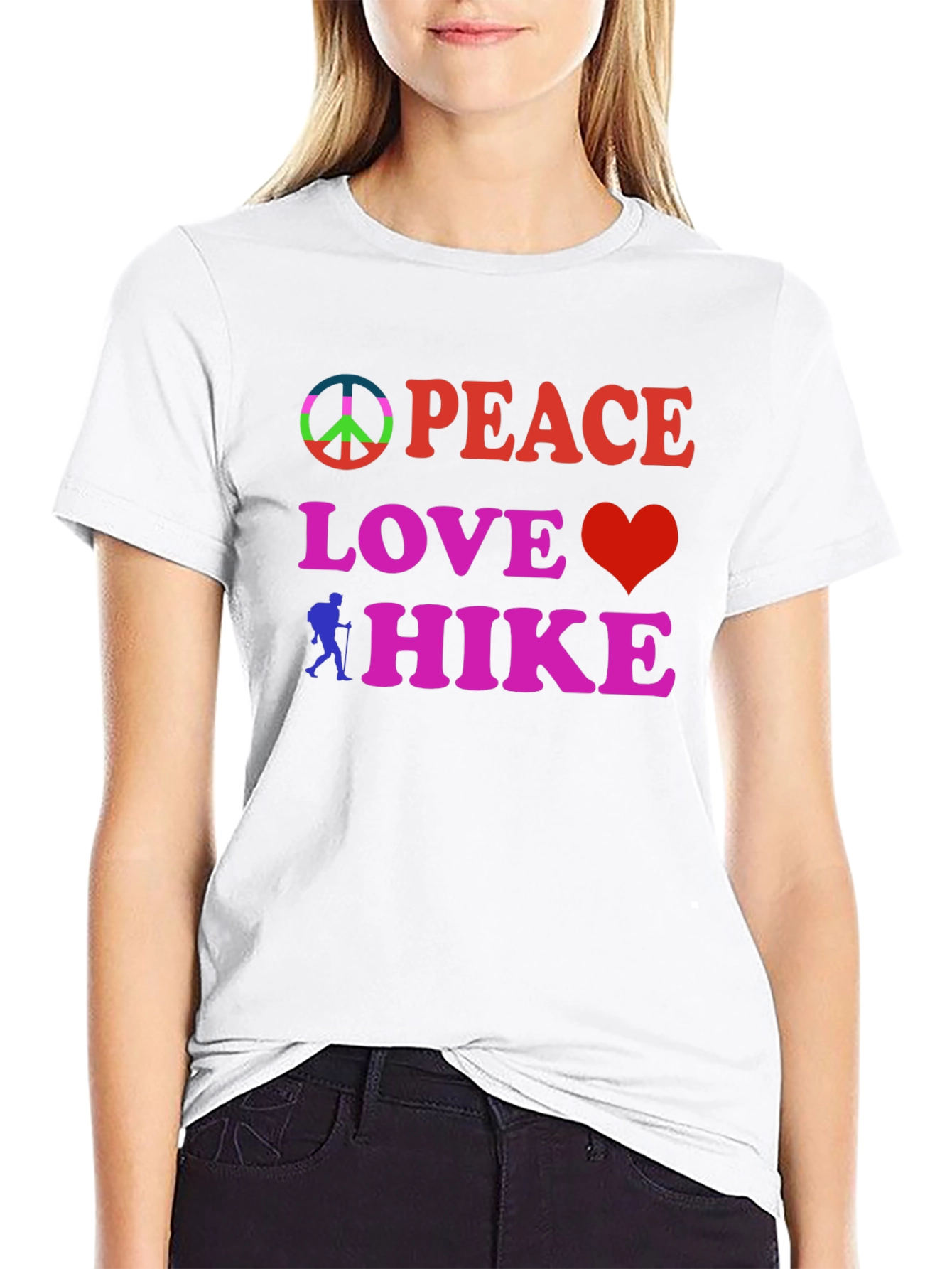 Peace Love Hike Black T-Shirt