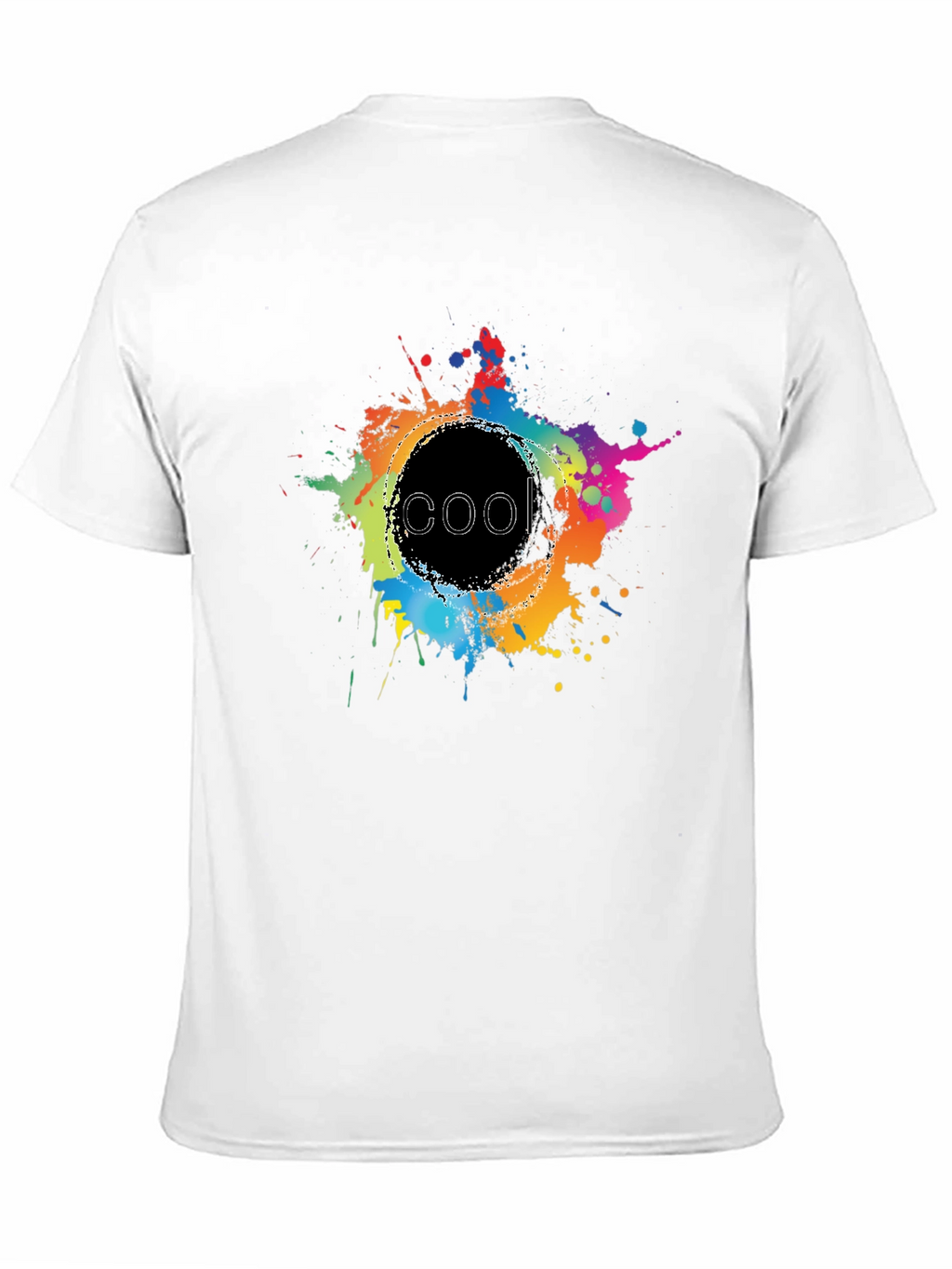 Cool Splatter Graphic Tee - Black Cotton T-Shirt