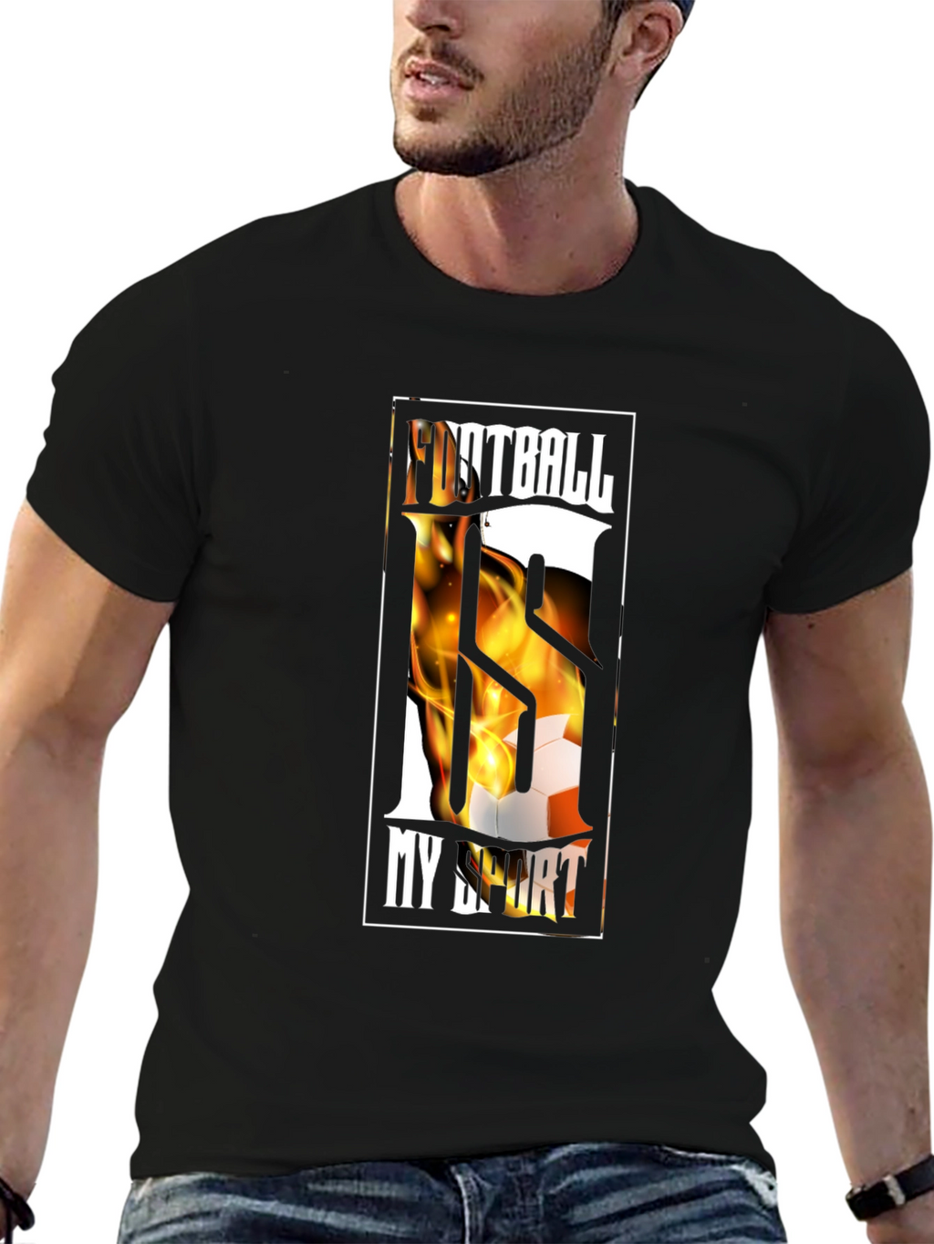 Football My Sport Graphic Tee - Black