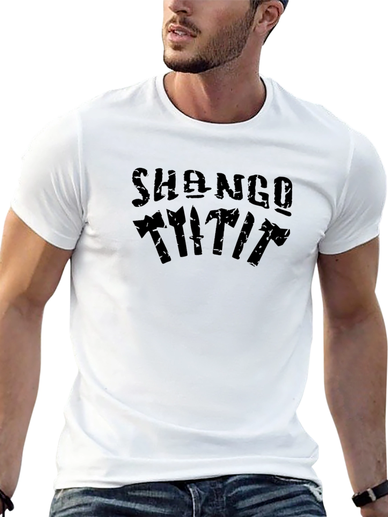Shango T-Shirt: Axe and Knife Design