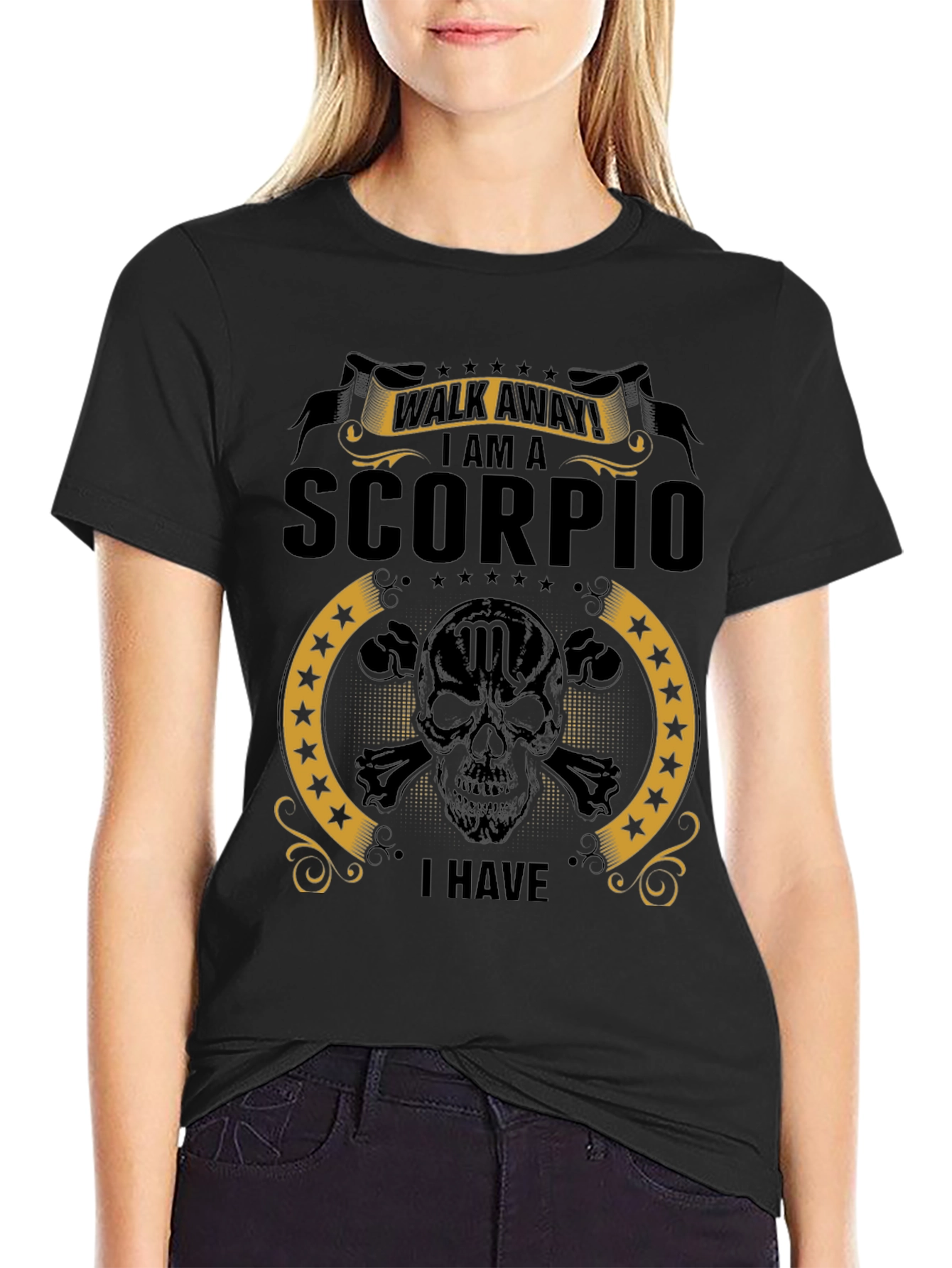Scorpio Skull Graphic Tee - Zodiac Sign T-Shirt