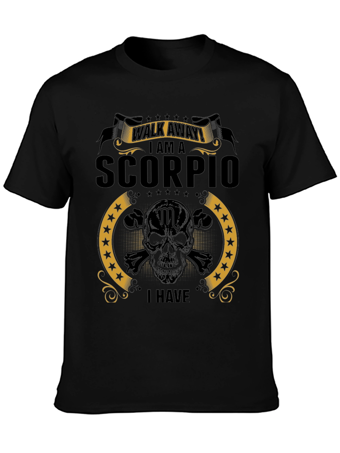 Scorpio Skull Graphic Tee - Zodiac Sign T-Shirt
