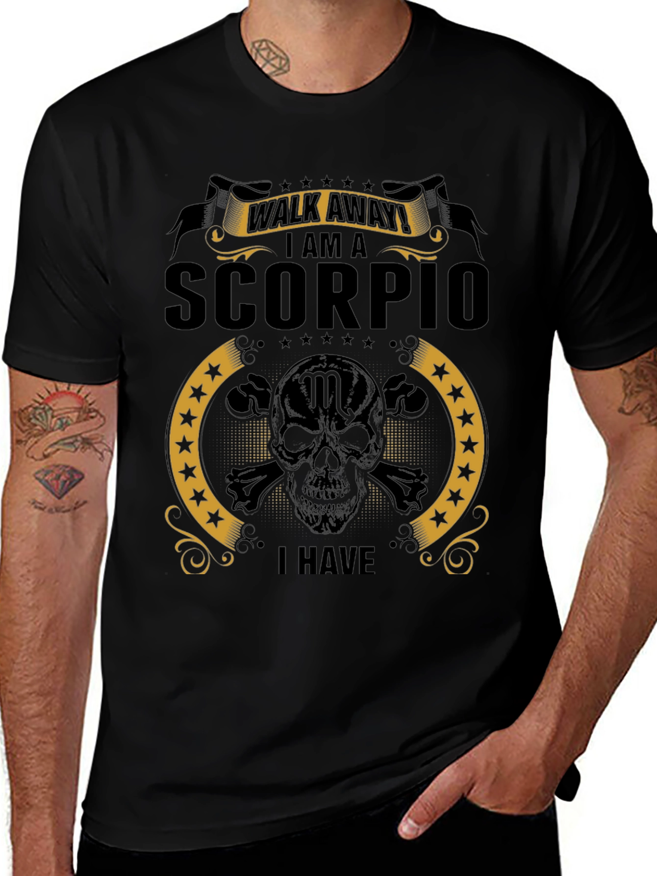 Scorpio Skull Graphic Tee - Zodiac Sign T-Shirt