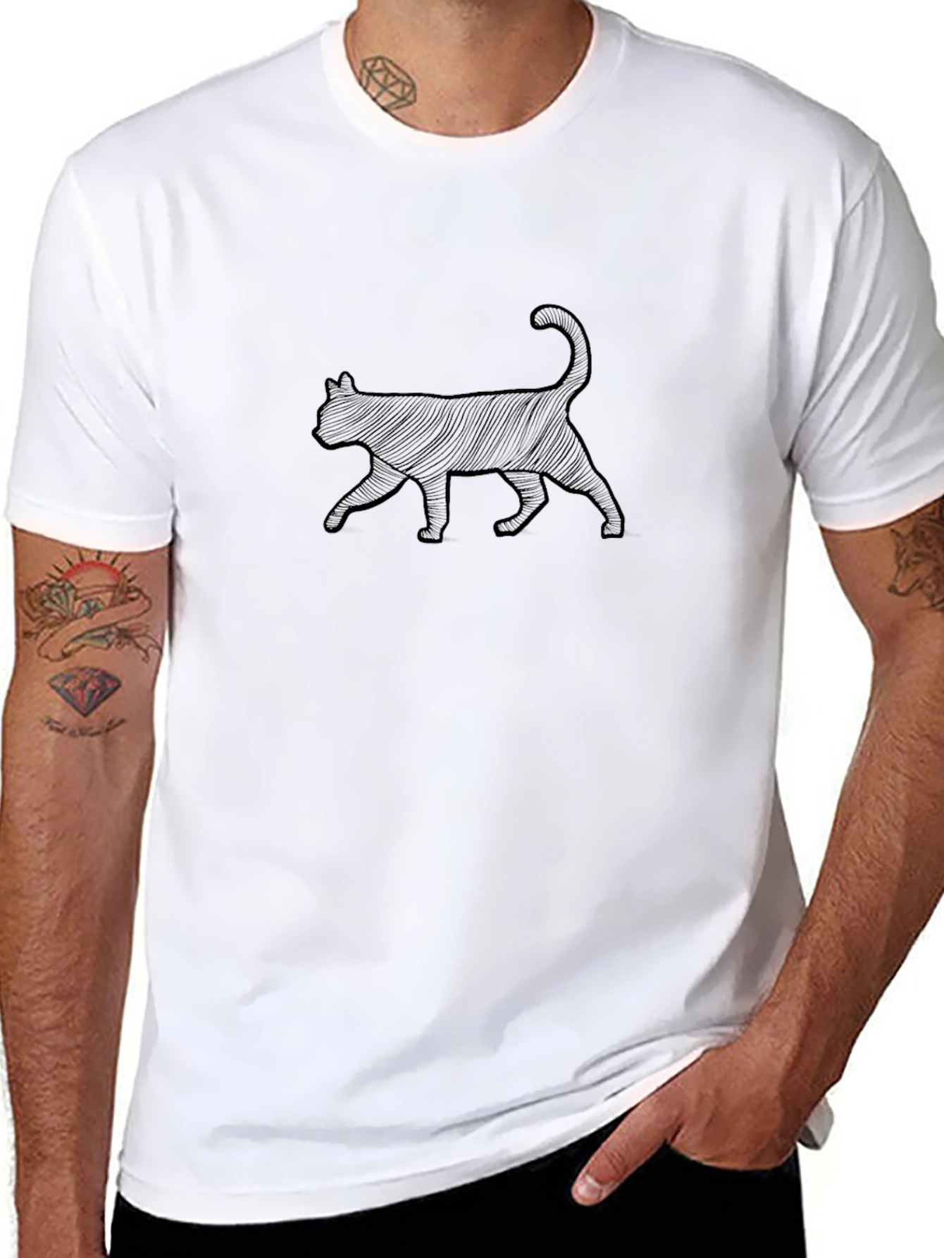 Black Cat Graphic Tee - Stylish & Unique Design