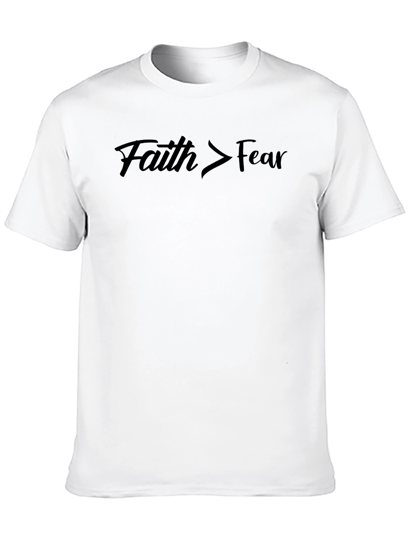 Faith Over Fear Graphic Tee - Mens Black T-Shirt
