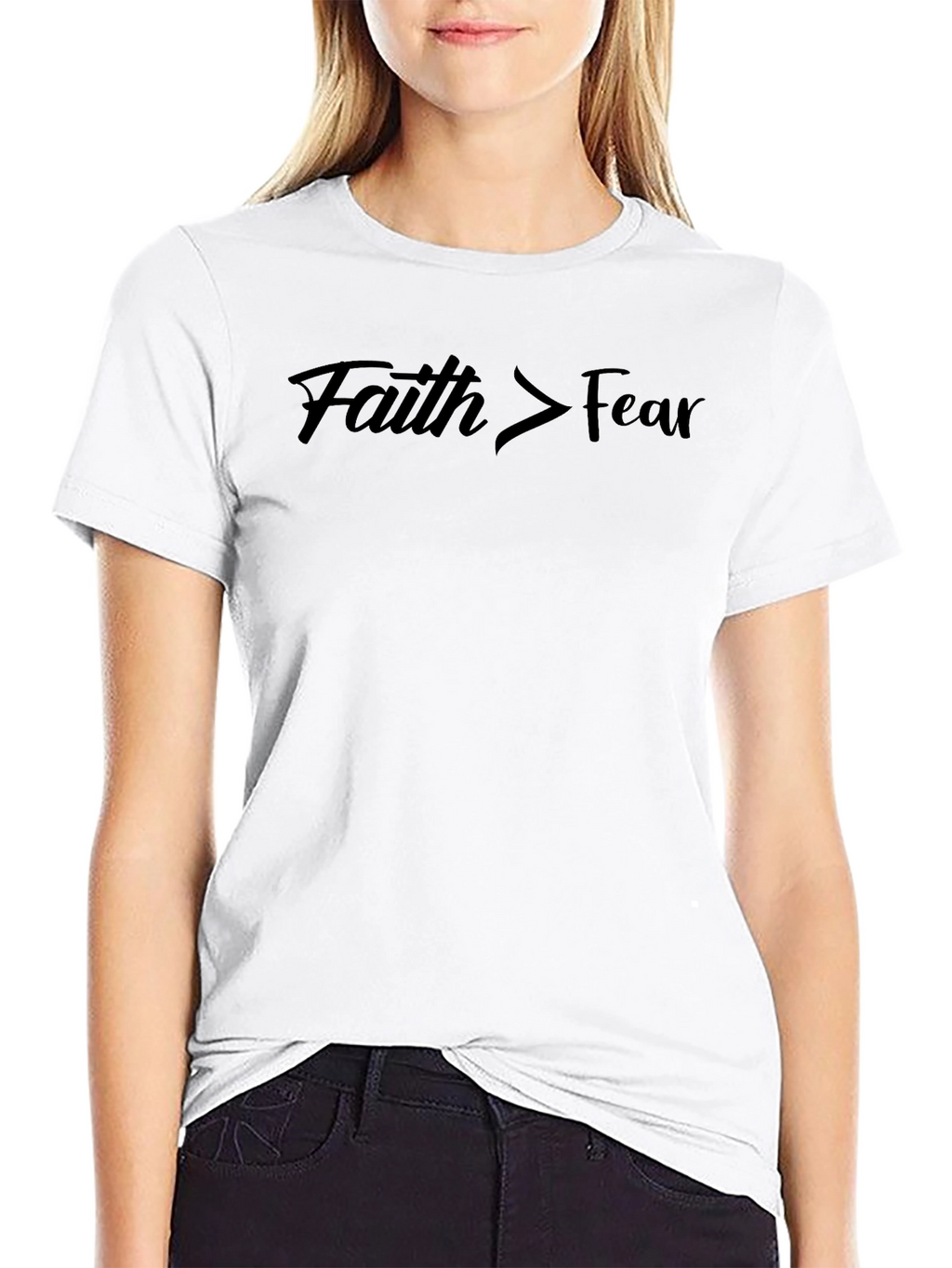 Faith Over Fear Graphic Tee - Mens Black T-Shirt