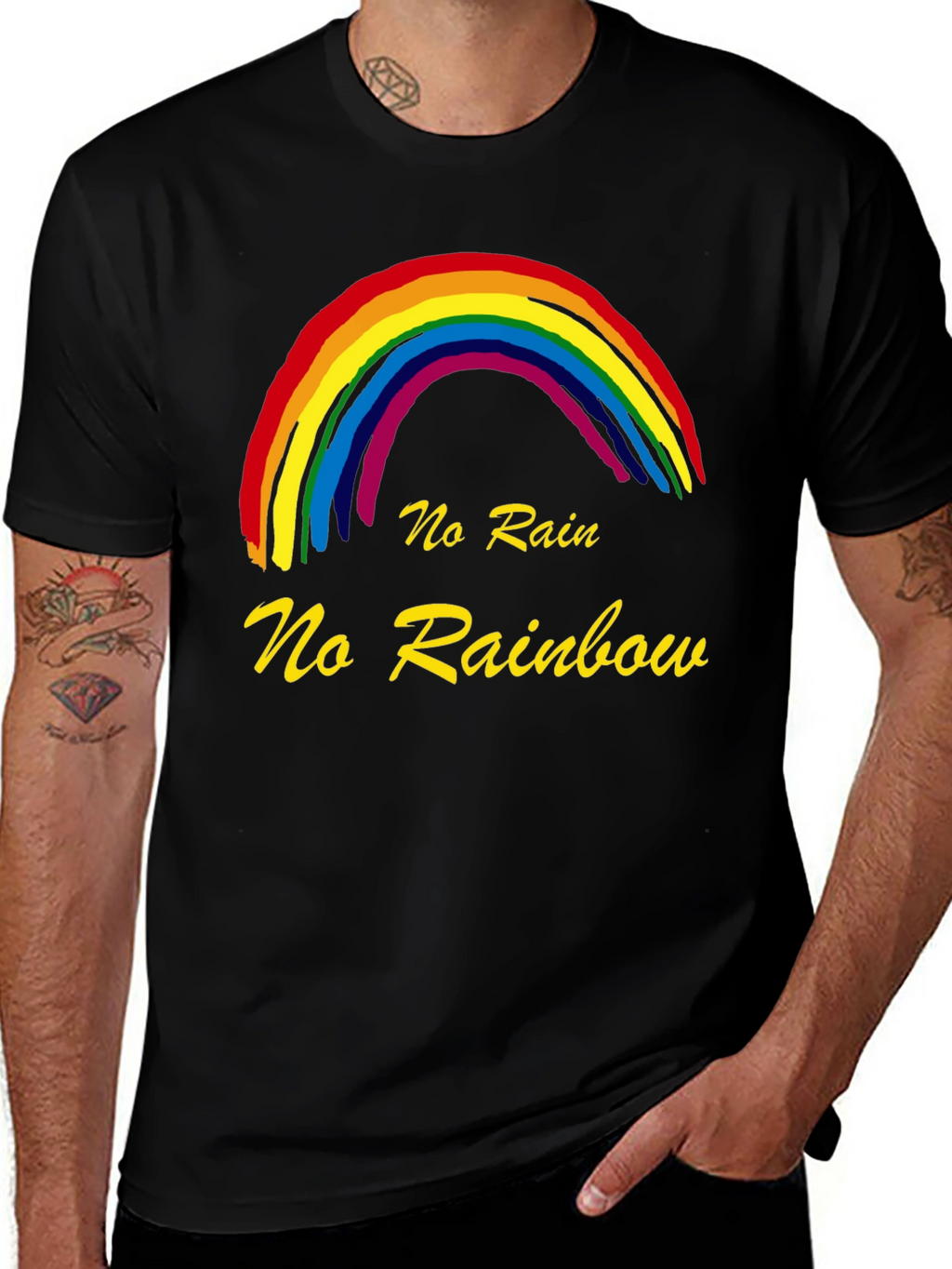 No Rain No Rainbow Graphic T-Shirt