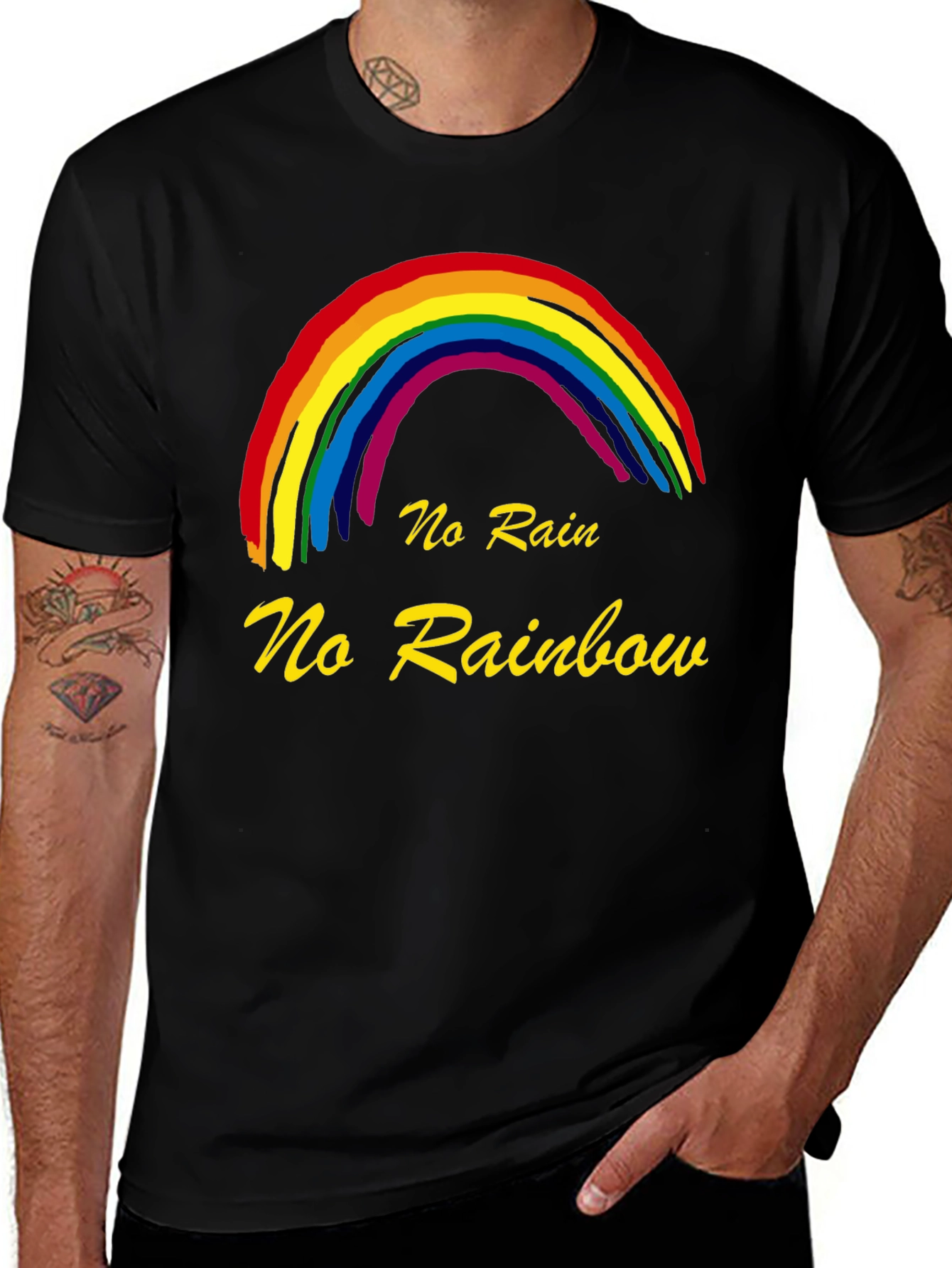 No Rain No Rainbow Graphic T-Shirt