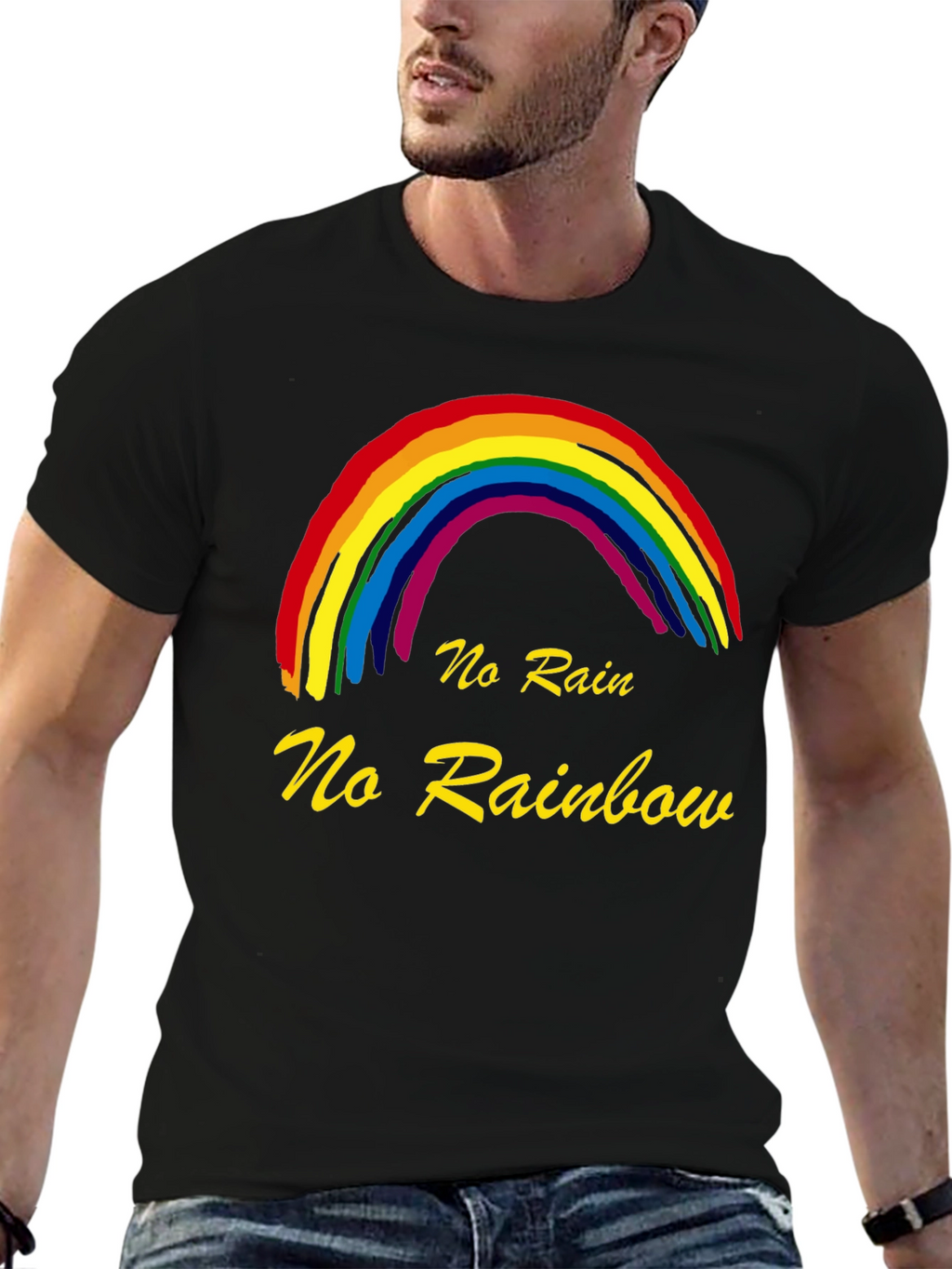 No Rain No Rainbow Graphic T-Shirt