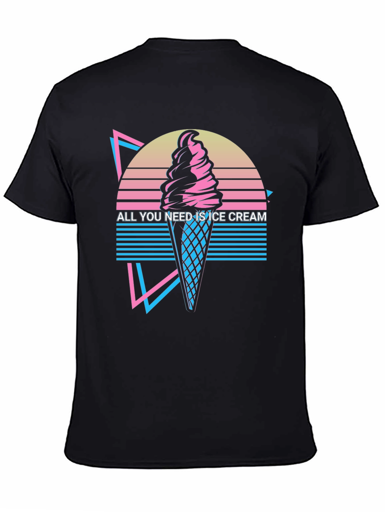 Retro Ice Cream Graphic Tee - All You Need is Ice Cream