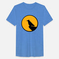 Bird sitting moon at night cliff werewolf howl fun