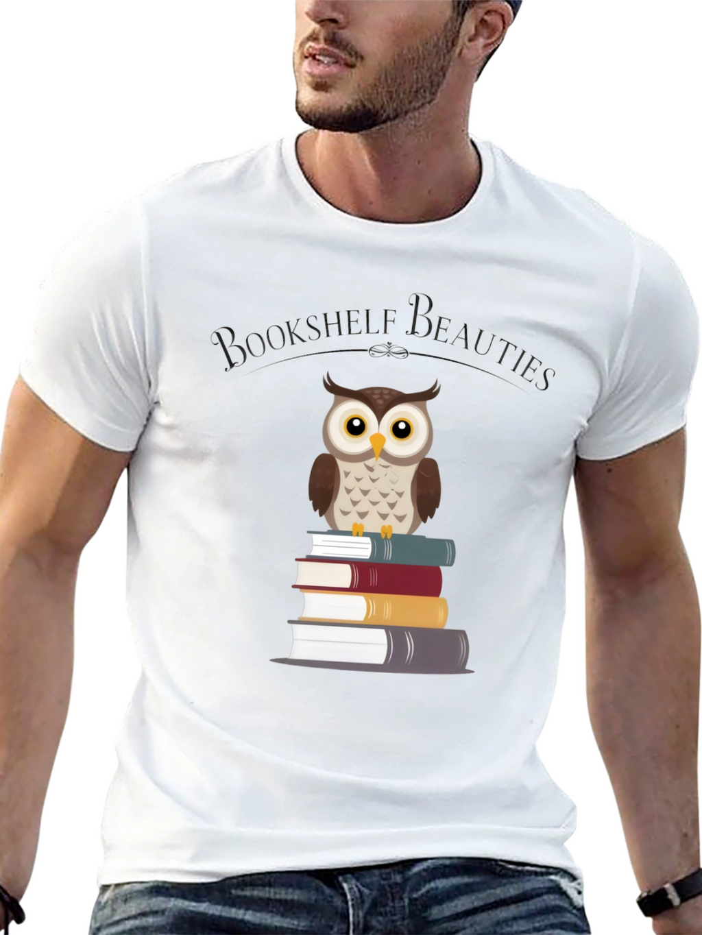 Bookshelf Beauties Owl Graphic T-Shirt