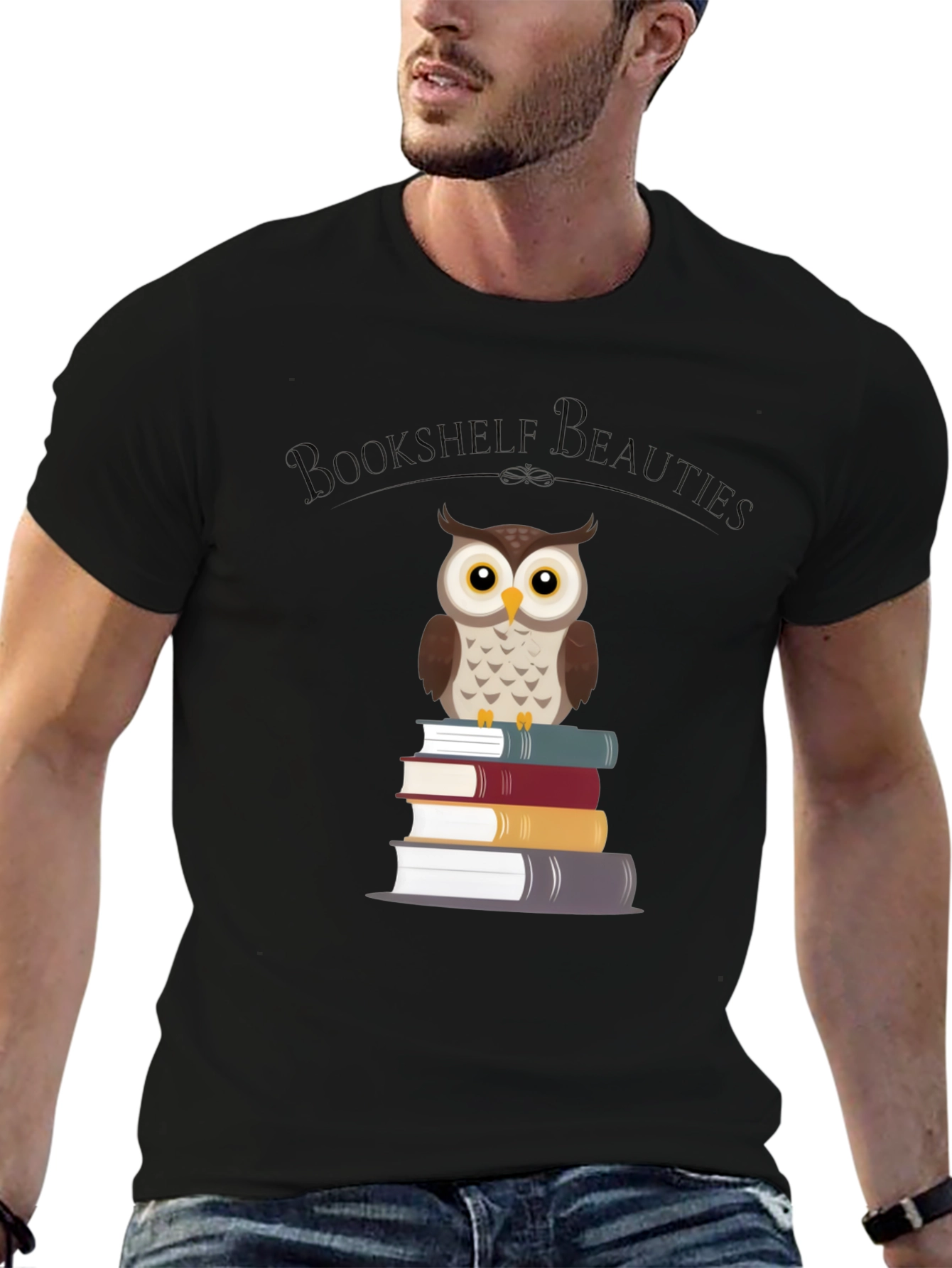 Bookshelf Beauties Owl Graphic T-Shirt