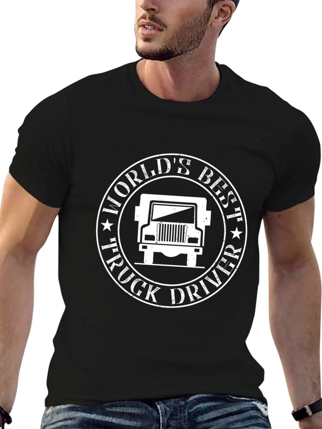 Worlds Best Truck Driver Black T-Shirt